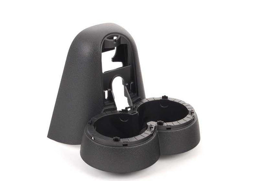Base trasera portavasos OEM 51169812555 para MINI R60 {Cooper, Cooper ALL4, Cooper D} (2010-2016) con cambio manual o automático y tracción delantera o total. Original MINI.