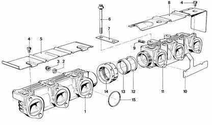 Anneau d'obturation sans amiante OEM 11621270033 pour BMW Série 7 E23 745i M30. Véritable BMW.