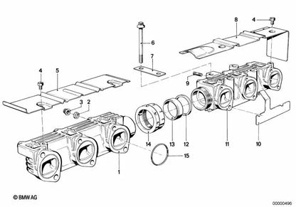 Anneau d'obturation sans amiante OEM 11621270033 pour BMW Série 7 E23 745i M30. Véritable BMW.