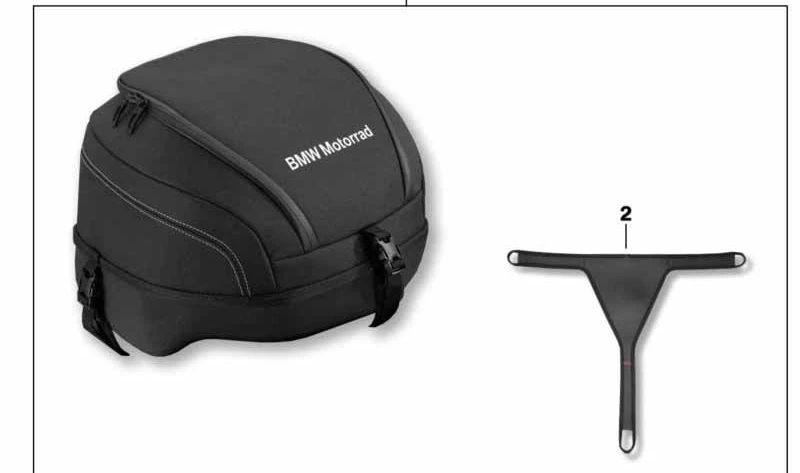Sujeción mochila asiento acompañante OEM 77498557770 para motos BMW R 1200 R, R 1250 R, R 1200 RS, R 1250 RS. Original BMW Motorrad.