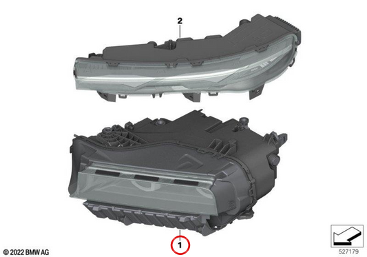 LED LED LED a destra OEM 63115A40886 per BMW X5 G05 e X6 G06. BMW originale.