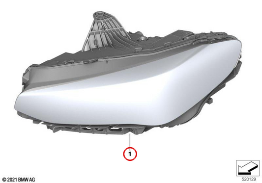 Farol dianteiro LED AHL esquerdo OEM 63115A431C5 para BMW Série 2 Active Tourer U06 216i, 218i, 218d, 220d. Original BMW
