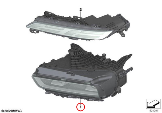 LED LED LED a destra OEM 63115A5F5A6 per BMW G70. BMW originale.