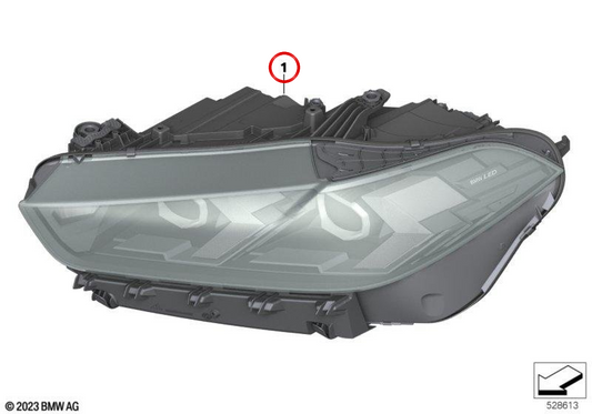 Rechts LED-Scheinwerfer AHL OEM 63115A783B8 für BMW X5 G05 LCI, X5 M F95 LCI, X6 G06 LCI, X6 M F96 LCI... und mehr. Original BMW.