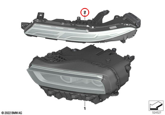 Superior Right LED OEM 63115A9CFA6 für BMW G07. Original BMW.