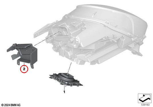 Módulo de luz diurna LED direito OEM 63115B32404 para MINI F65, F66 e Cabrio F67. MINI Original