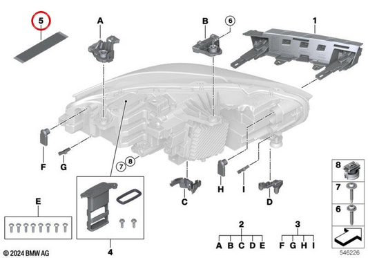 Trocknungsmittelbeutel 35 g OEM 63115B55559 für BMW 1er F70 und 2er Gran Coupé F74. Original BMW