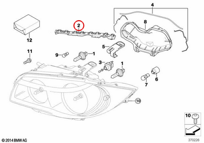 Scheda sinistra OEM 63117187861 per BMW E81, E82, E87, E88. BMW originale.