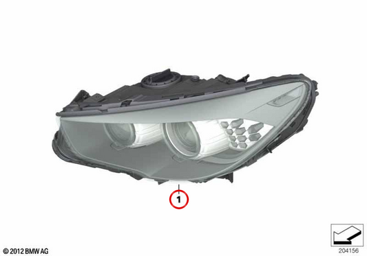OEM anteriore destro 63117199604 per la BMW 5 F07 Serie (520D, 530D, 535D, 535i, 550i) Modelli fabbricati tra il 2009 e il 2013. Sostituzione BMW originale.