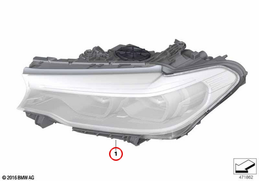 LED AHL HIGH Left OEM 63117214965 pour BMW F90, G30. BMW d'origine.