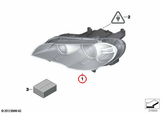 Xenón AHL Lighthouse OEM 63117240792 pour BMW E70. BMW d'origine.
