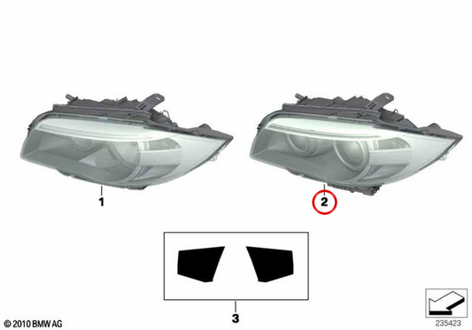 Bi-Xenon Fara OEM gauche 63117273833 pour BMW E82, E88. BMW d'origine.