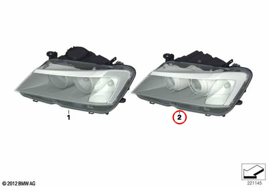 Xenón AHL Lighthouse OEM 63117277004 pour BMW F25. BMW d'origine.