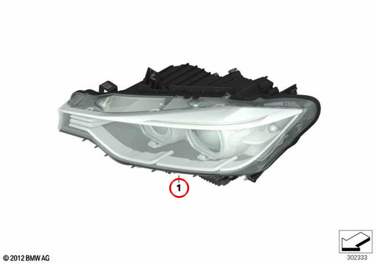 Bi-Xenon Ahl links OEM 63117339391 für BMW F30, F35. Original BMW.