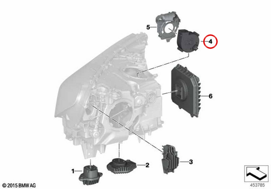 LED OEM -Fan 63117408686 für BMW F90, G30, G31, G38, G32, G11 und G12. Original BMW.