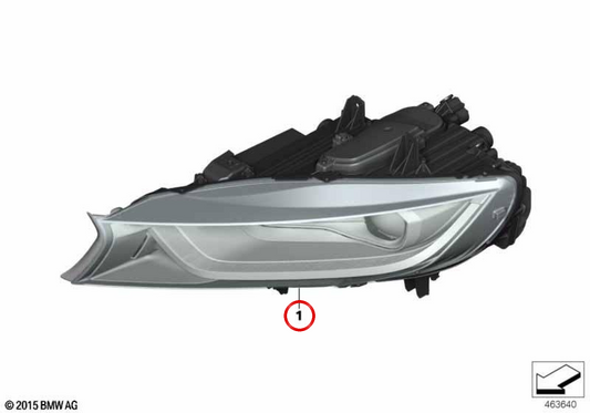 Faro anteriore sinistro a luce laser OEM 63117446809 per BMW i8 I12, i8 I12 LCI, i8 Roadster I15. Originale BMW.