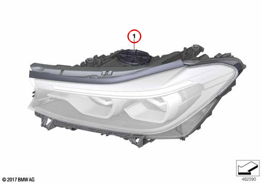 LED AHL High Lega OEM 63117461886 für BMW G32. Original BMW.