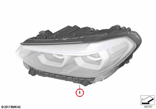 LED AHL HIGH gauche OEM LEDS 63117954913 pour BMW G08. BMW d'origine.