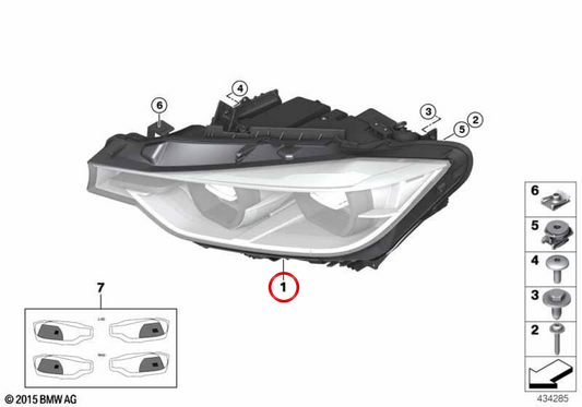LED LEDs OEM 63118492472 for BMW F30 and F31. Original BMW.