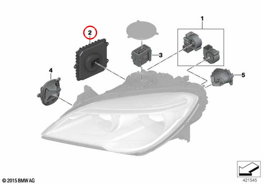 Vorderlicht Steuermodul OEM 63118494839 für BMW F06, F12, F13. Original BMW.