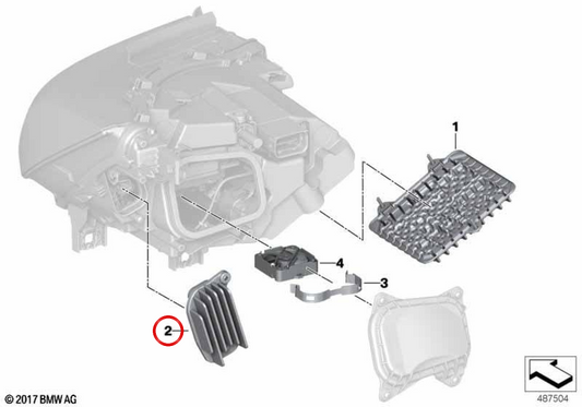 LED LED LIGHT DROIT DIUNNA OEM 63118495580 pour BMW I3 (I01). BMW d'origine.