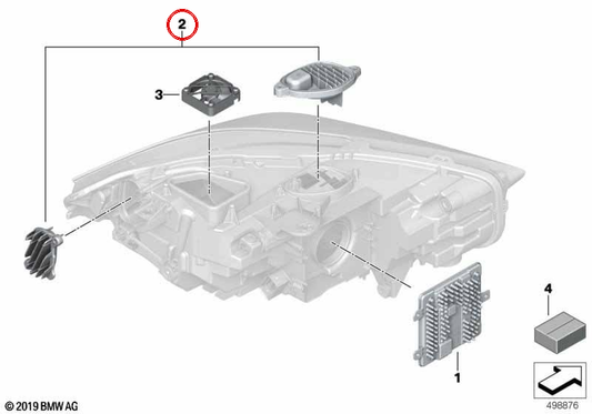 Conjunto de módulos LED esquerdo para BMW F40, F44 (OEM 63119448115). BMW genuíno