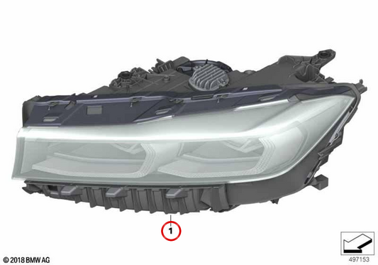 LED LIGHTHOUSE FRANT gauche OEM 63119450225 pour BMW G11, G12. BMW d'origine.