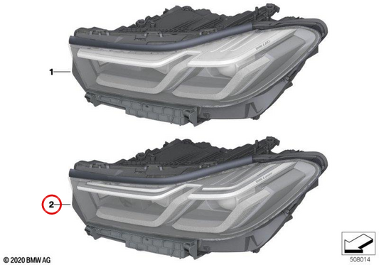 Laserlight OEM Fara OEM 63119479291 per BMW G32. BMW originale.