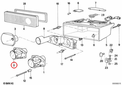 Omebla Light OEM 63121383174 per BMW E31. BMW originale.