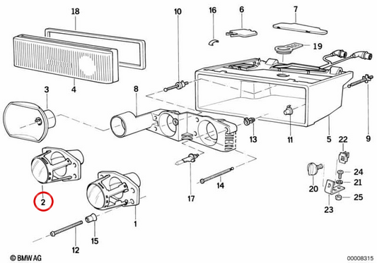 Omebla Light OEM 63121383174 per BMW E31. BMW originale.