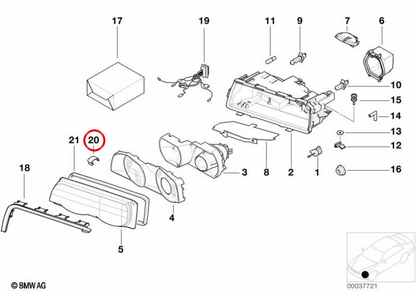 FORO FIX Support OEM 63126902506 per BMW E38. BMW originale.