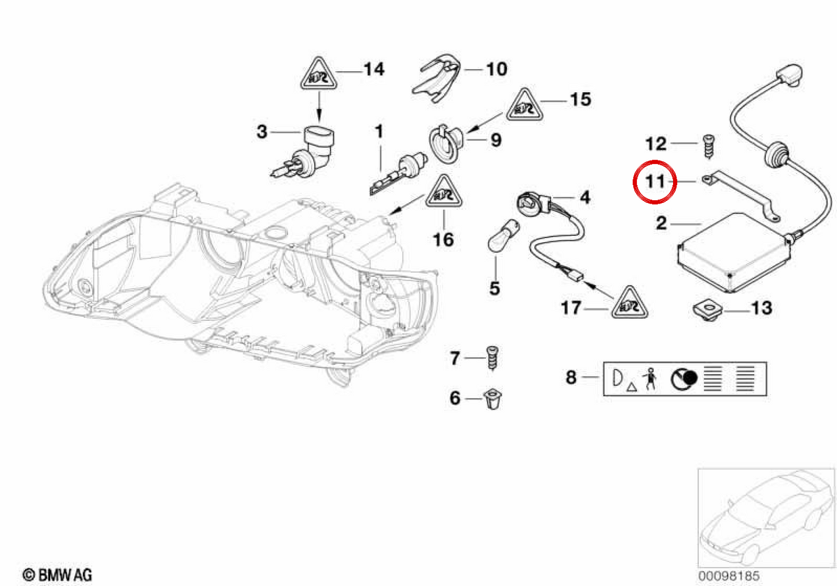 OEM 63126906779 Module de commande d'éclairage pour BMW E53. BMW d'origine.