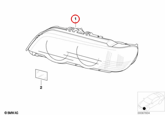 Rechte Xenon Lighthouses OEM 63126930230 für BMW X5 E53. Original BMW.