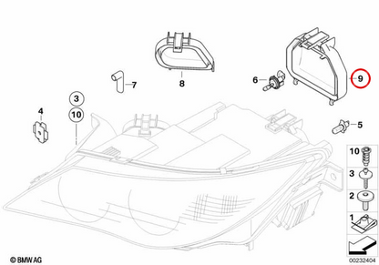 Coperchio trasversale OEM 63126943483 per BMW E63, E64. BMW originale.