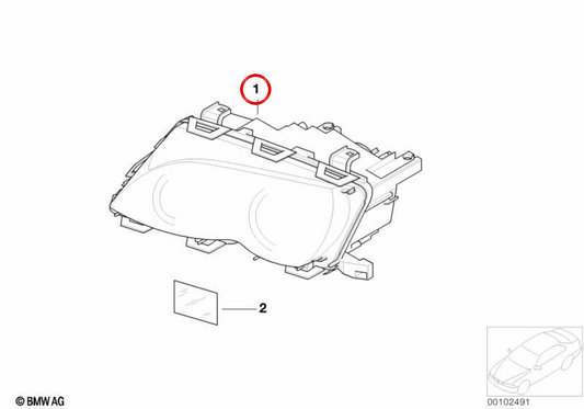 Sinistra Bi-Xenon OEM 6312716577 per BMW E46 (tutti i modelli compatibili). BMW originale.