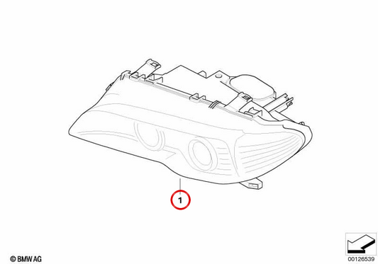 Peso sinistro con OEM bianco lampeggiante 63127165931 per BMW E46. BMW originale.