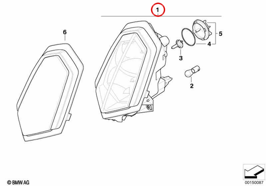 Faro dianteiro OEM 63127705516 para motos BMW R 1200 ST K28. Original BMW Motorrad.