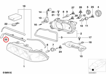 OEM Left Farm Board 63128387513 per BMW E39. BMW originale.