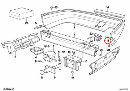 BMW Schraube 3 E30, 7 E32 -Serie (OEM 63131370849). Original BMW.