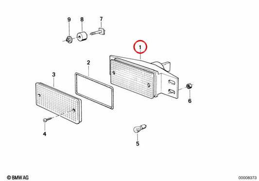 Intermittent gauche pour la série BMW 3 E30 (OEM 63131376971). BMW d'origine
