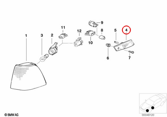 LEFT SIDE PILOT OEM 63138353223 For BMW E36. Original BMW.