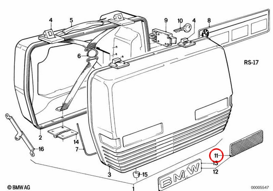 Luz de posición lateral delantera OEM 63141239457 para BMW R50. Original BMW.