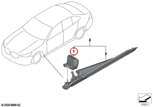 Lighting module Left luminous carpet OEM 63145A70DA7 for BMW G60, G61. Original BMW.