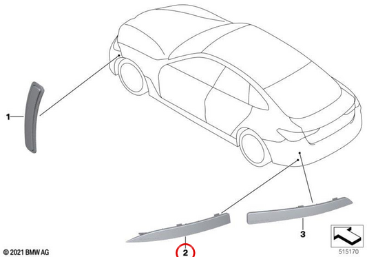 Reflector trasero derecho OEM 63147933288 para BMW G26. Original BMW.