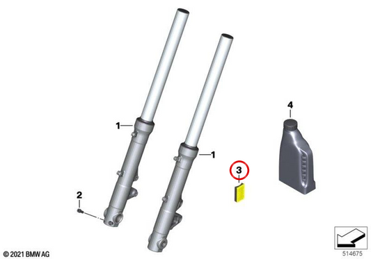 Yellow Catadioptric Reflector OEM 63148529376 für BMW R1200GS, F750GS, F900R ... und mehr. Originaler BMW Motorrad.