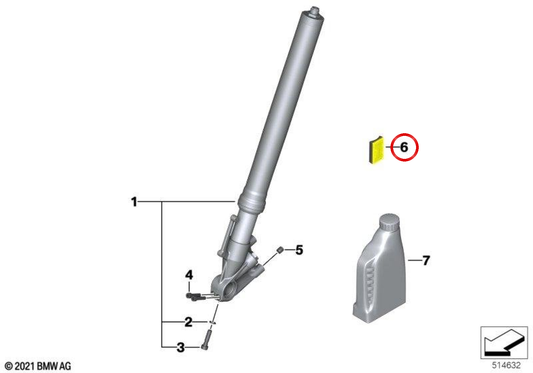 Reflector catadióptrico lateral amarillo OEM 63148565207 para motos BMW R 1300 GS, R 1250 RT, R nineT, S 1000 XR, F 800 GT, G 310 R... y más. Original BMW Motorrad