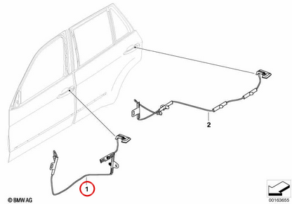 OEM Front Handle Lighting OEM 63177209881 For BMW E71, E72. Original BMW.