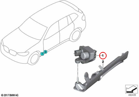 OEM Right LED -LED -Modul 63178072708 für BMW G01, G08, F97, G02, F98. Original BMW.
