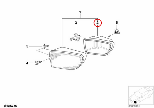 EveleceCedora couvre Antiiebla gauche OEM 63178381975 pour BMW E36, E39, Z3. BMW d'origine.