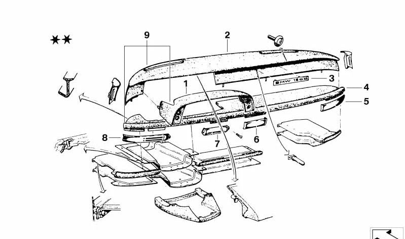 Cubierta para BMW (OEM 51457480125). Original BMW